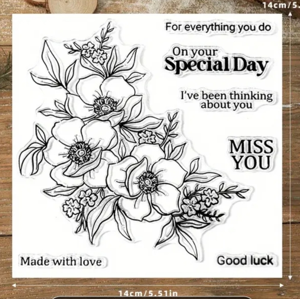 NWOT Floral Stamp and Die Set
